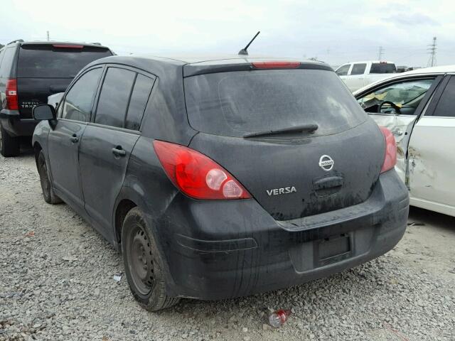 3N1BC13E49L363482 - 2009 NISSAN VERSA S BLACK photo 3