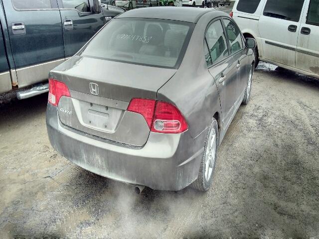 2HGFA16517H106769 - 2007 HONDA CIVIC LX GRAY photo 4