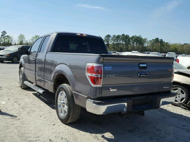 1FTFX1CF0CKD22268 - 2012 FORD F150 SUPER GRAY photo 3