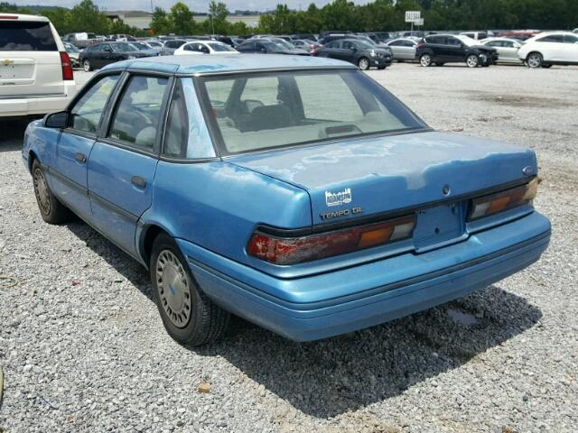 1FACP36X5PK181907 - 1993 FORD TEMPO GL BLUE photo 3