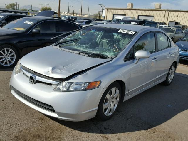 1HGFA16537L082428 - 2007 HONDA CIVIC LX SILVER photo 2