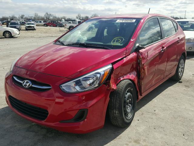 KMHCT5AE9HU352022 - 2017 HYUNDAI ACCENT SE RED photo 2