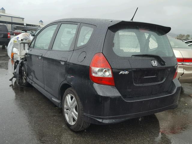 JHMGD38608S023760 - 2008 HONDA FIT SPORT BLACK photo 3