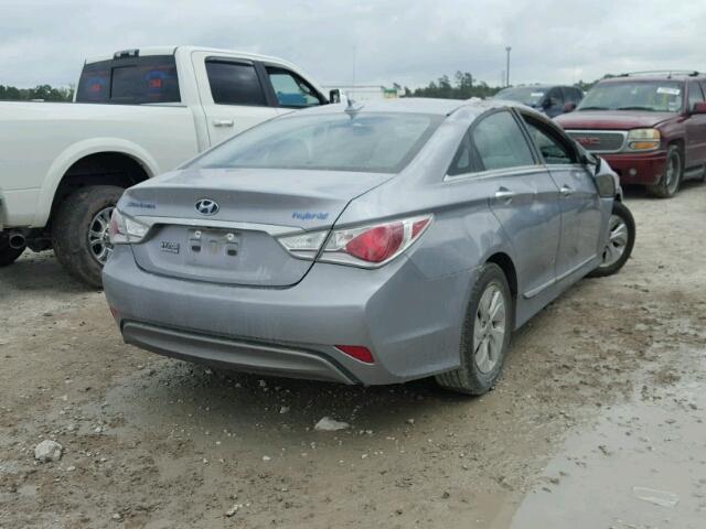 KMHEC4A49FA137183 - 2015 HYUNDAI SONATA HYB GRAY photo 4