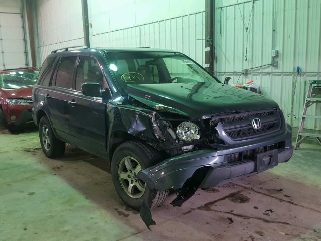 2HKYF184X4H528426 - 2004 HONDA PILOT EX BLUE photo 1