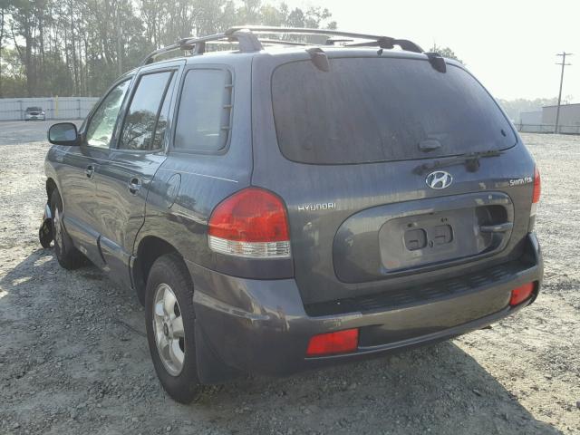 KM8SC13D85U010517 - 2005 HYUNDAI SANTA FE G BLUE photo 3