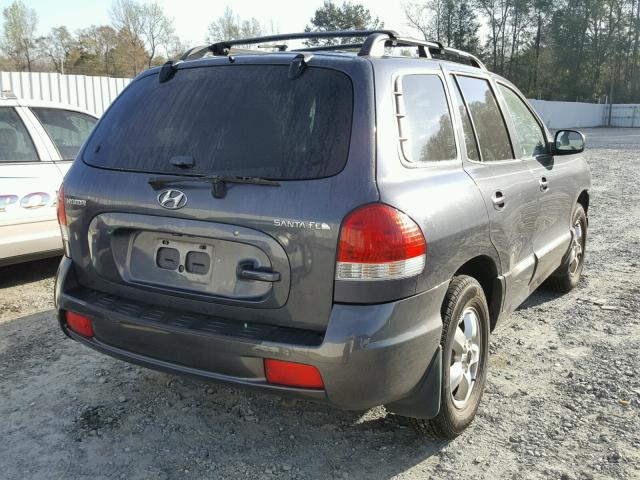 KM8SC13D85U010517 - 2005 HYUNDAI SANTA FE G BLUE photo 4