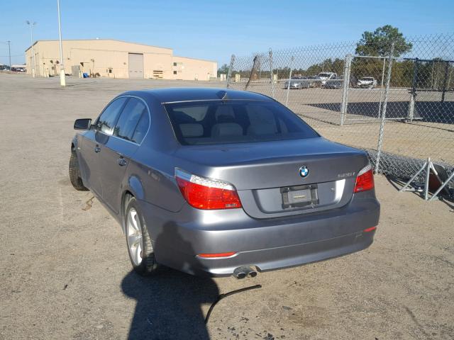 WBANU53538CT18166 - 2008 BMW 528 I SILVER photo 3