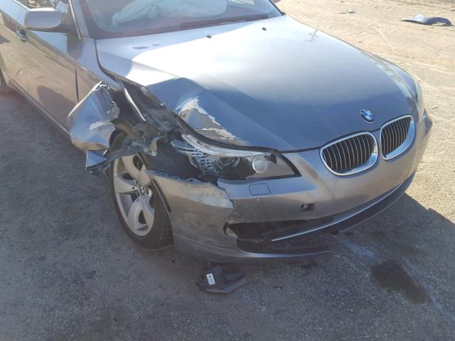 WBANU53538CT18166 - 2008 BMW 528 I SILVER photo 9