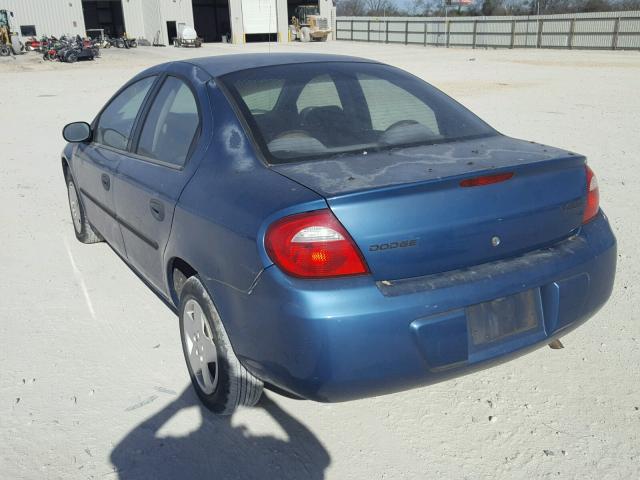 1B3ES26C43D215960 - 2003 DODGE NEON SE BLUE photo 3