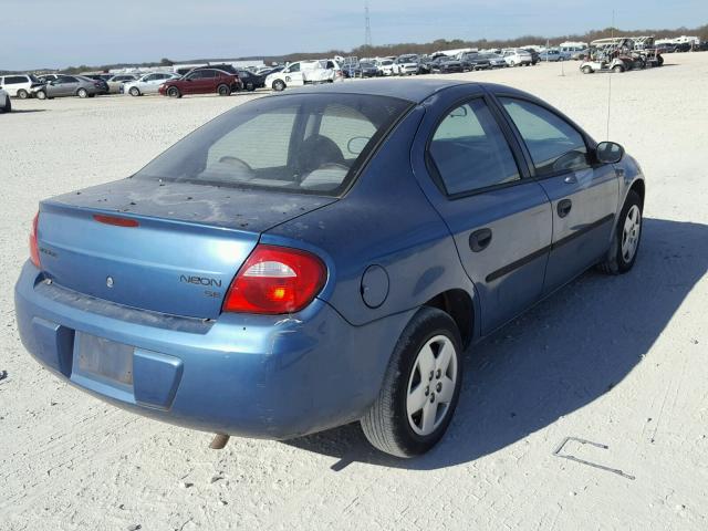 1B3ES26C43D215960 - 2003 DODGE NEON SE BLUE photo 4