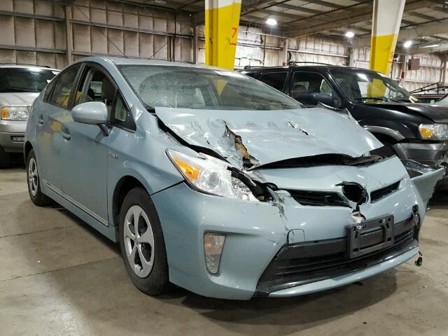 JTDKN3DU5C1483718 - 2012 TOYOTA PRIUS TEAL photo 1