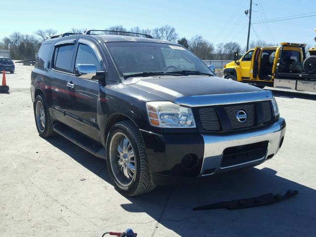 5N1AA08A46N741239 - 2006 NISSAN ARMADA SE BLACK photo 1