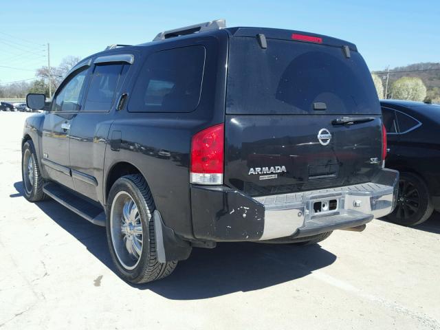 5N1AA08A46N741239 - 2006 NISSAN ARMADA SE BLACK photo 3