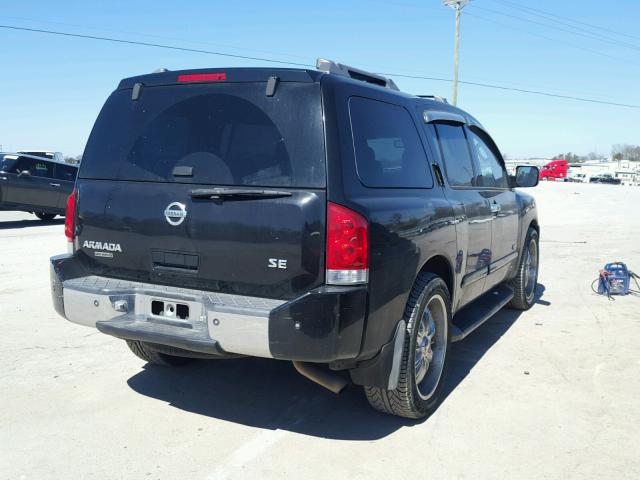 5N1AA08A46N741239 - 2006 NISSAN ARMADA SE BLACK photo 4