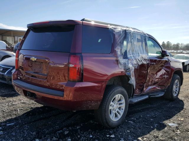 1GNSKBKC6HR399095 - 2017 CHEVROLET TAHOE K150 RED photo 4