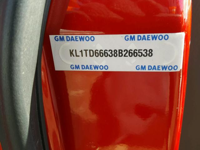 KL1TD66638B266538 - 2008 CHEVROLET AVEO BASE كستنائي صورة 10