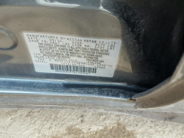 3N1CE2CP7GL403167 - 2016 NISSAN VERSA NOTE GRAY photo 10