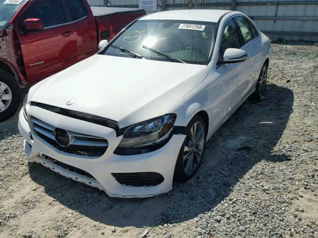 55SWF4JB6GU114661 - 2016 MERCEDES-BENZ C 300 WHITE photo 2