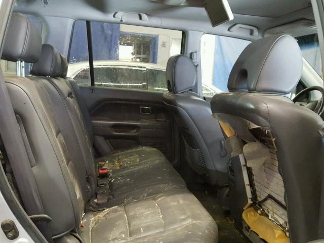 5FNYF28666B007941 - 2006 HONDA PILOT EX SILVER photo 6