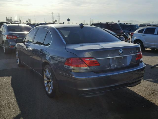 WBAHN83537DT71650 - 2007 BMW 750 BLUE photo 3