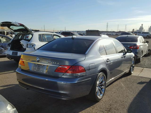 WBAHN83537DT71650 - 2007 BMW 750 BLUE photo 4