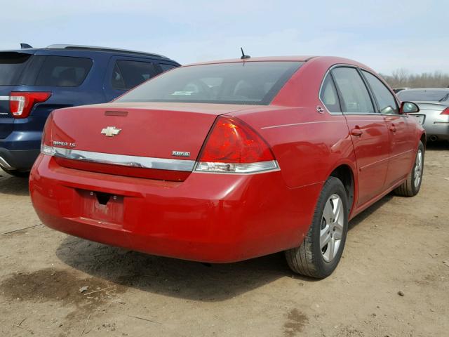 2G1WB58K579222808 - 2007 CHEVROLET IMPALA LS RED photo 4