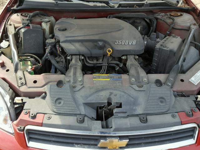 2G1WB58K579222808 - 2007 CHEVROLET IMPALA LS RED photo 7