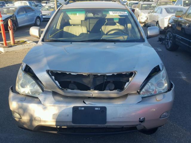 JTJHK31U072020261 - 2007 LEXUS RX 350 GOLD photo 9