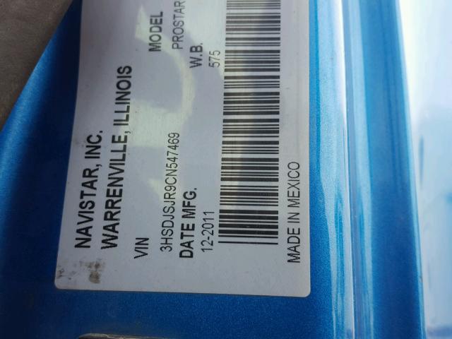 3HSDJSJR9CN547469 - 2012 INTERNATIONAL PROSTAR أزرق صورة 10