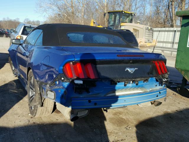 1FATP8UH8H5281976 - 2017 FORD MUSTANG BLUE photo 3