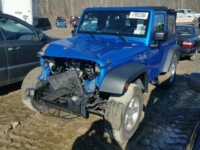 1C4AJWAG7GL286955 - 2016 JEEP WRANGLER S BLUE photo 2