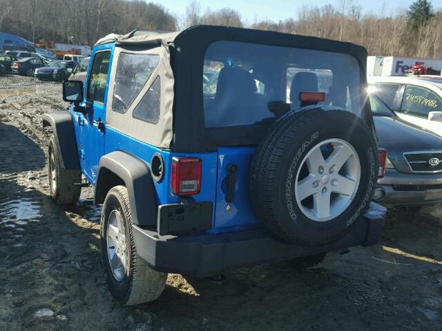 1C4AJWAG7GL286955 - 2016 JEEP WRANGLER S BLUE photo 3