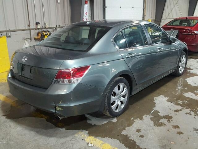 1HGCP26808A035923 - 2008 HONDA ACCORD EXL GREEN photo 4