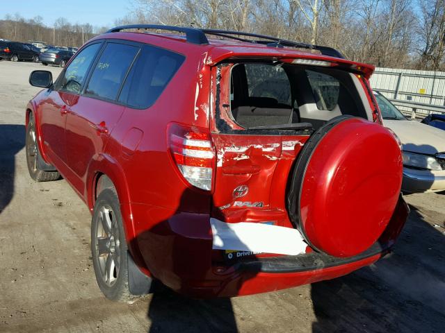 2T3RF4DV4AW080970 - 2010 TOYOTA RAV4 SPORT RED photo 3