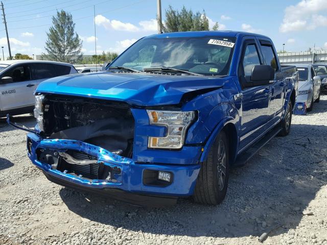 1FTEW1CP7GFB74965 - 2016 FORD F150 SUPER BLUE photo 2