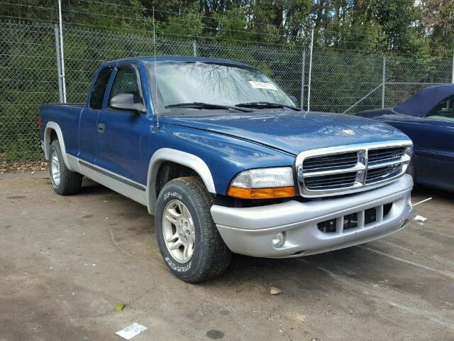 1D7GL42N44S521082 - 2004 DODGE DAKOTA SLT BLUE photo 1