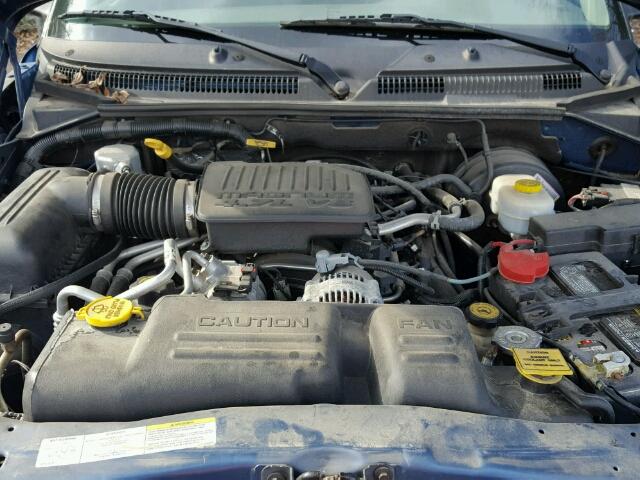 1D7GL42N44S521082 - 2004 DODGE DAKOTA SLT BLUE photo 7