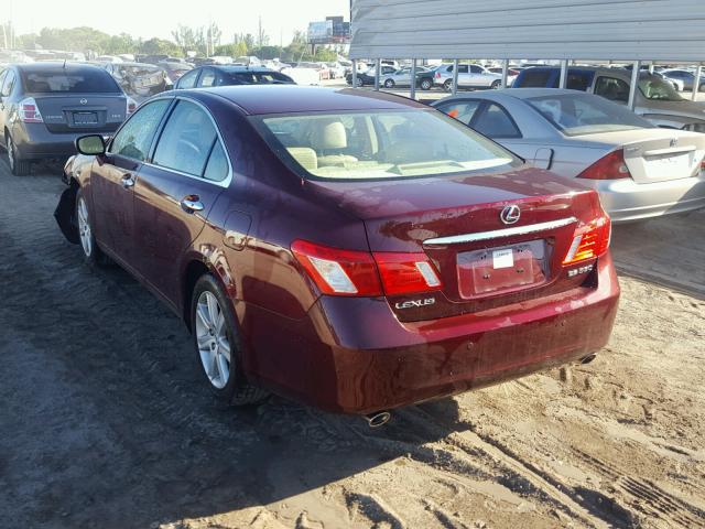 JTHBJ46G282184681 - 2008 LEXUS ES 350 BURGUNDY photo 3