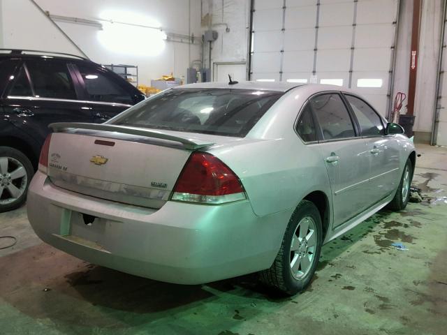 2G1WB5EK1A1139578 - 2010 CHEVROLET IMPALA LT SILVER photo 4