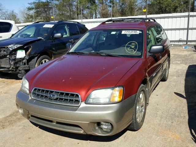 4S3BH675947605573 - 2004 SUBARU LEGACY OUT MAROON photo 2