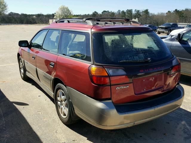 4S3BH675947605573 - 2004 SUBARU LEGACY OUT MAROON photo 3