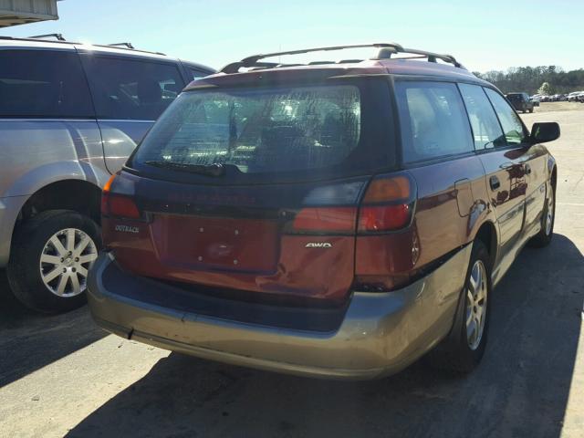 4S3BH675947605573 - 2004 SUBARU LEGACY OUT MAROON photo 4