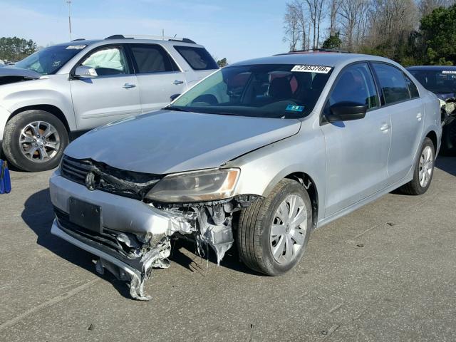 3VW2K7AJ0BM380036 - 2011 VOLKSWAGEN JETTA BASE 银色 照片 2