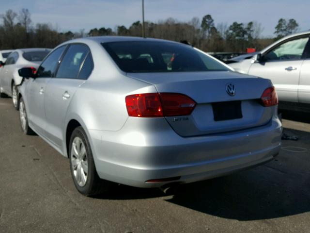 3VW2K7AJ0BM380036 - 2011 VOLKSWAGEN JETTA BASE 银色 照片 3