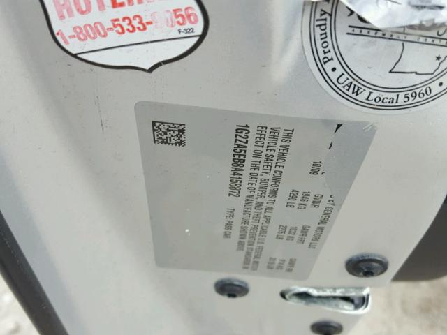 1G2ZA5EB8A4158872 - 2010 PONTIAC G6 SILVER photo 10