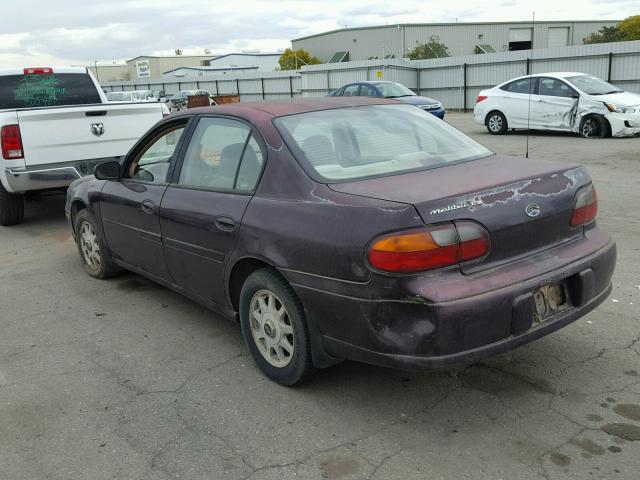 1G1NE52M8W6182002 - 1998 CHEVROLET MALIBU LS BURGUNDY photo 3