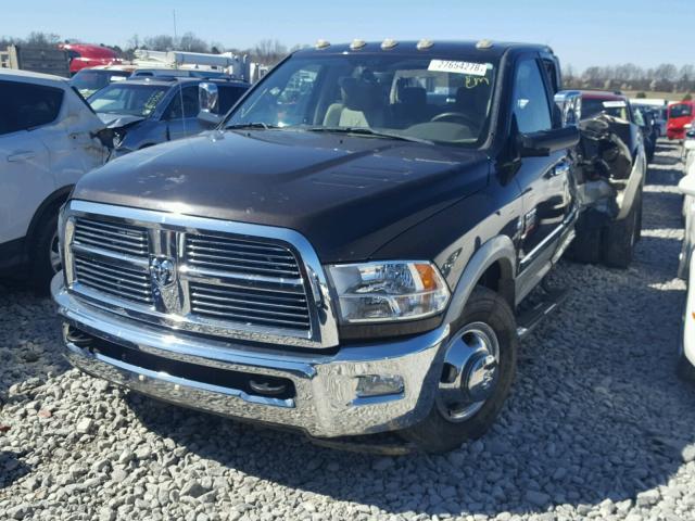 3D73M4CL7AG153444 - 2010 DODGE RAM 3500 BLACK photo 2