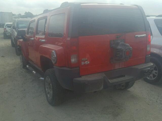 5GTDN136968305797 - 2006 HUMMER H3 RED photo 3