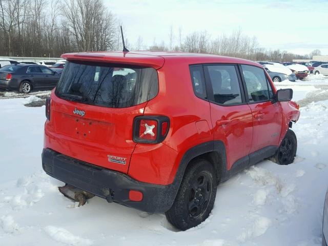 ZACCJAAB6HPF88184 - 2017 JEEP RENEGADE S RED photo 4